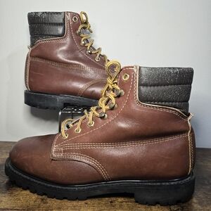Vintage Montblanc Men's 9 Hiking Boot Genuine Leather Mountaineering 80's Sears